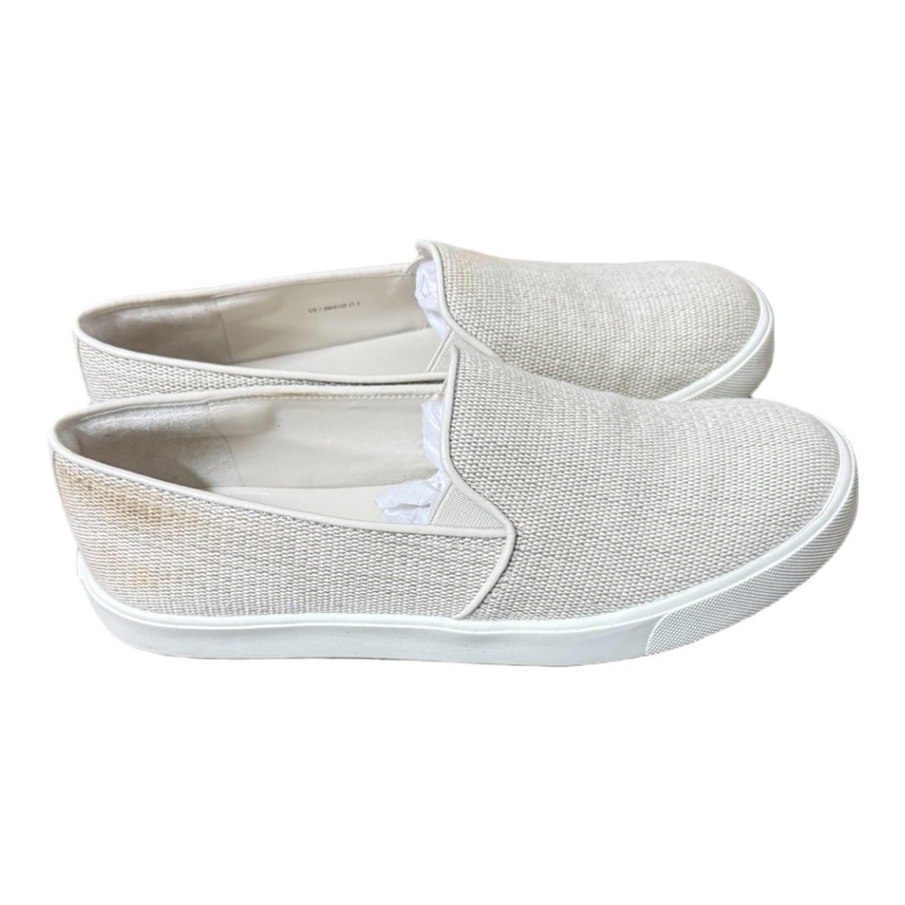 Vince Preston Perforated Cream Beige Mesh Slip On Sneakers Size 7.5 Casual - Picture 5 of 9